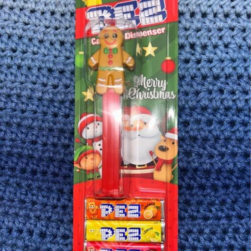PEZ Christmas Gingerbread Man Candy Dispenser
